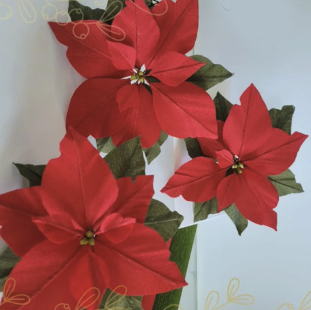 Paper Poinsettia Workshop &amp; Wine
